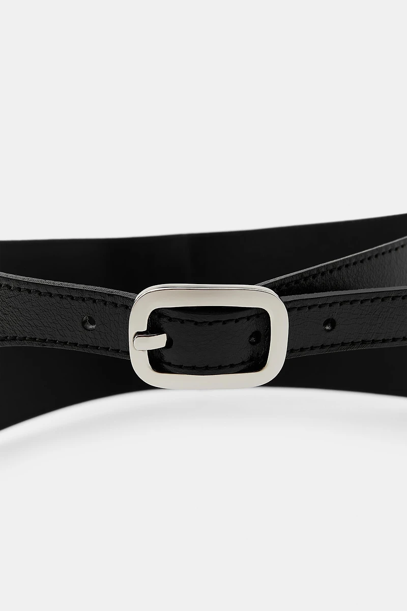 100% LEATHER SASH BELT