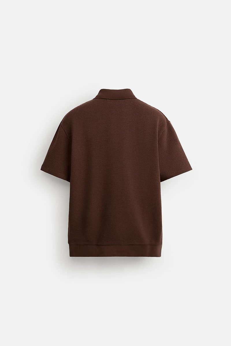 JACQUARD TEXTURED POLO SHIRT