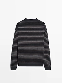 Pull rayé manches longues