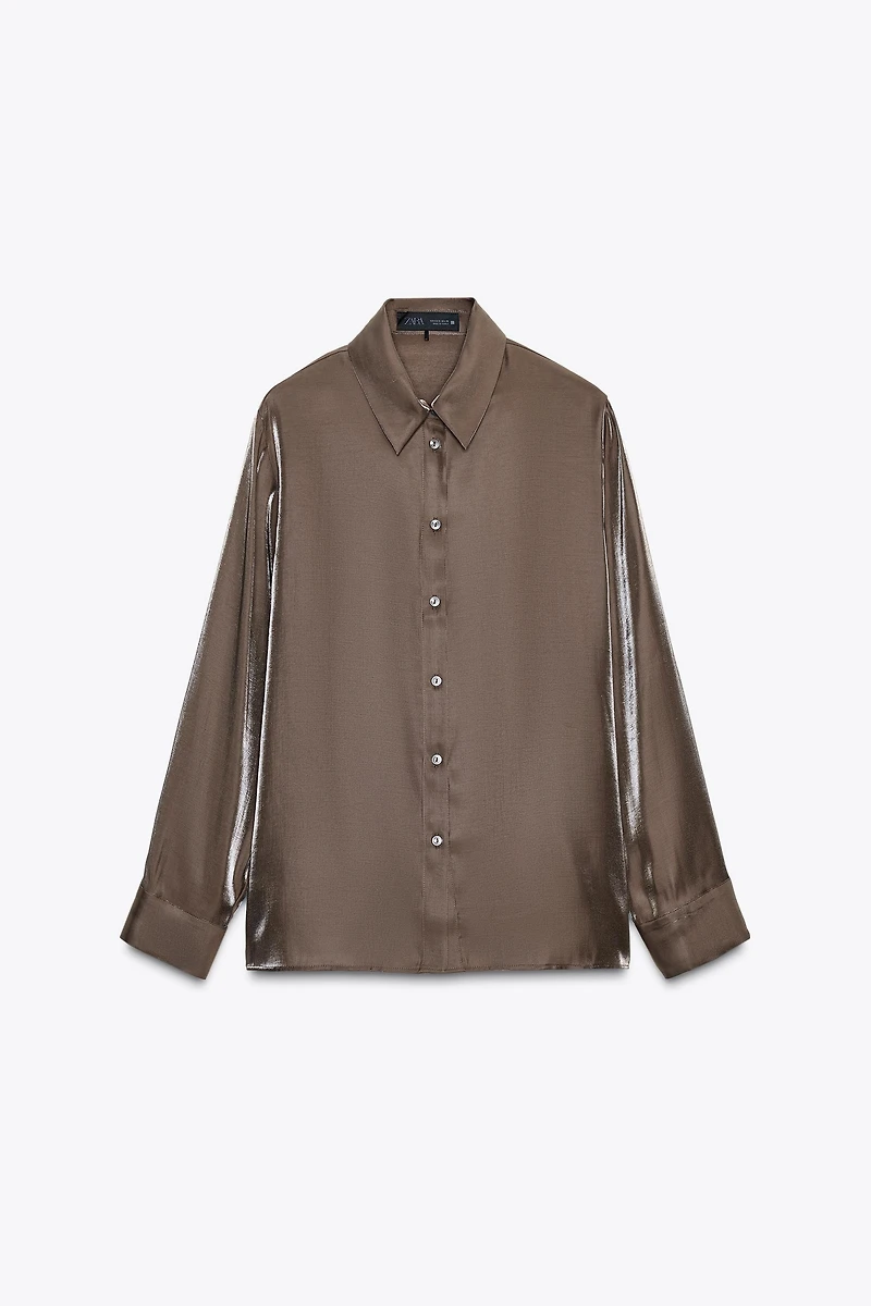 IRIDESCENT FLOWY SHIRT