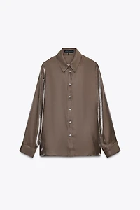 IRIDESCENT FLOWY SHIRT