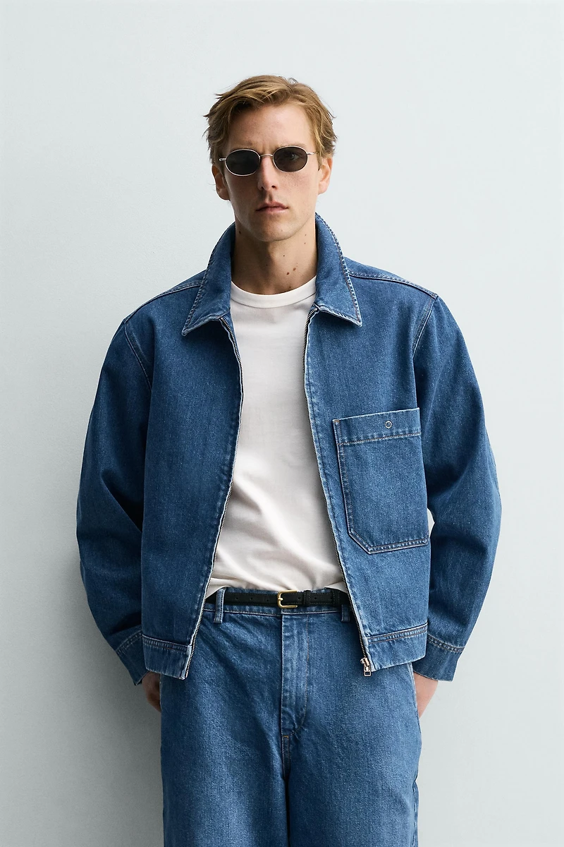 ZIP-UP DENIM JACKET