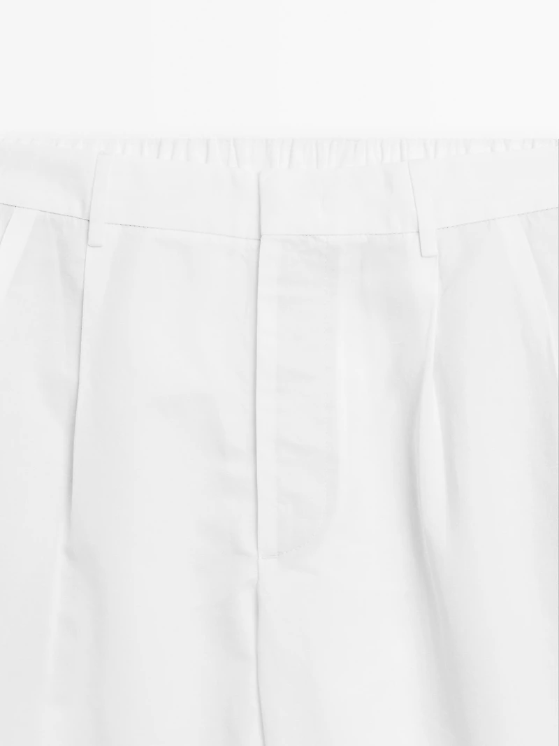 Balloon fit trousers with double darts