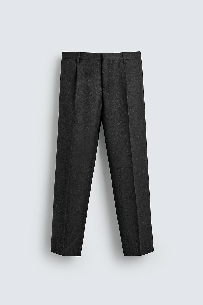 100% WOOL TWILL SUIT PANTS AARON LEVINE X ZARA