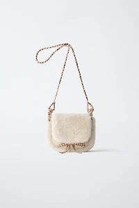 FAUX FUR CROSSBODY BAG