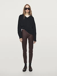 Nappa leather leggings