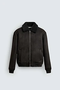 COMBINED FAUX SUEDE JACKET