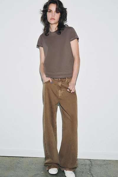 DOUBLE EFFECT SHORT SLEEVE T-SHIRT