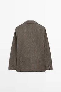 100% linen blazer with pocket details