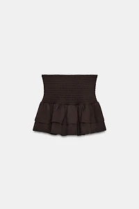 SMOCKED RUFFLE SHORTS