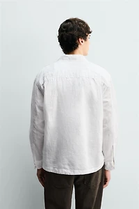 LINEN COTTON BLEND POLO SHIRT