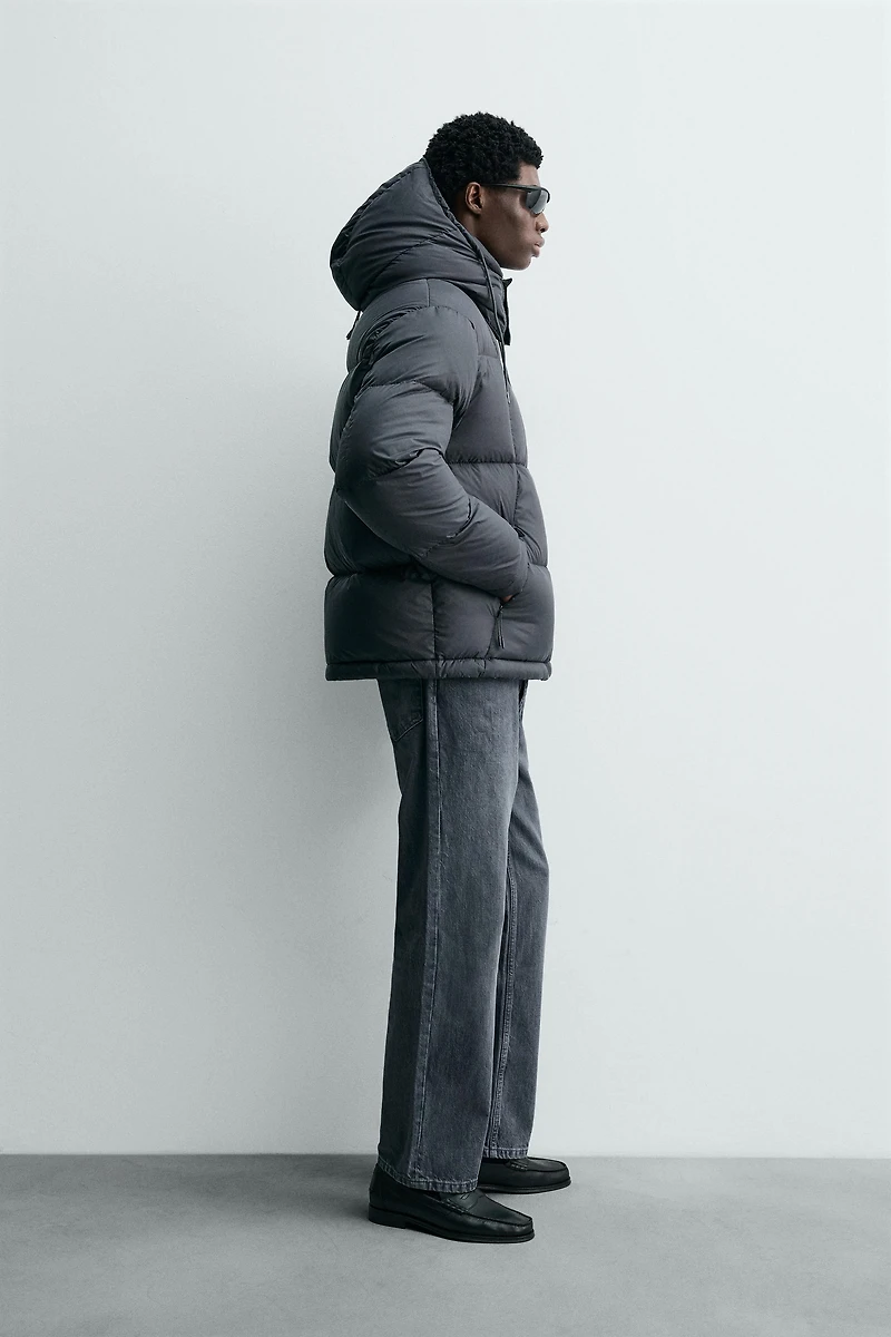 100% FEATHER WATER REPELLENT PUFFER JACKET