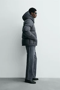 100% FEATHER WATER REPELLENT PUFFER JACKET