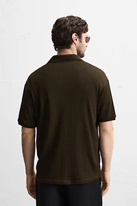RIB KNIT POLO SHIRT