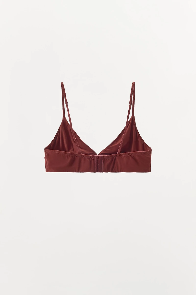 LIMITED EDITION SILK TRIANGLE BRALETTE