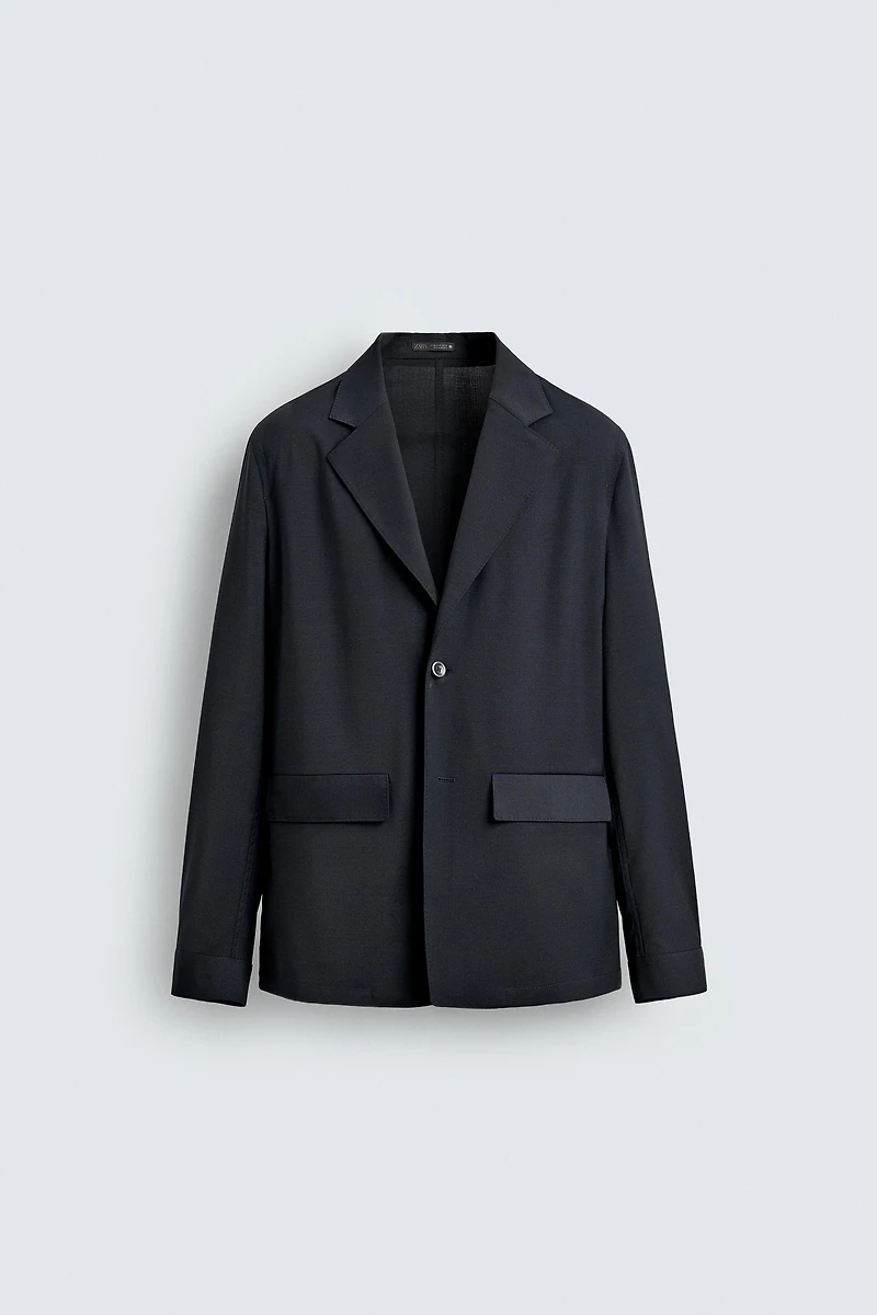 RELAXED FIT WOOL BLEND BLAZER