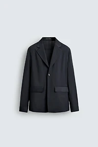 RELAXED FIT WOOL BLEND BLAZER