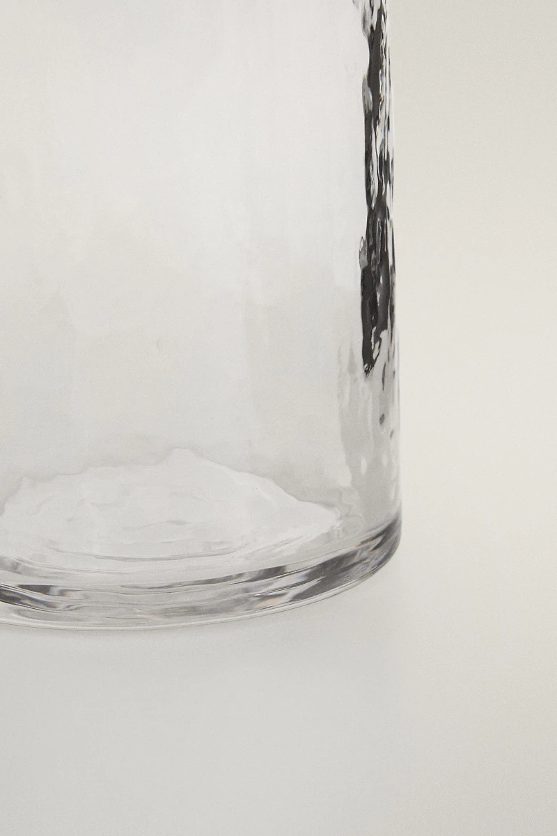 HAMMERED GLASS PITCHER