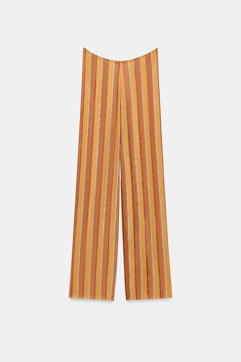 STRIPED TULLE PAREO PANTS
