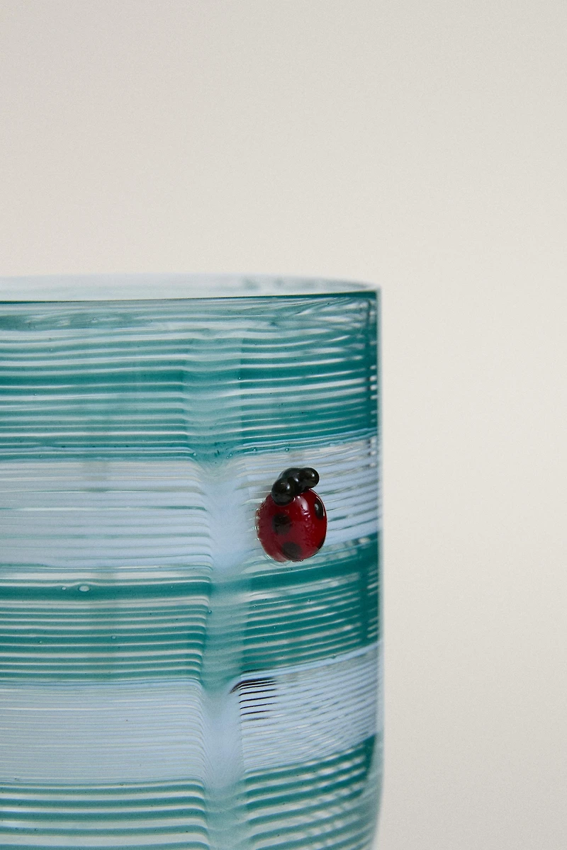 LADYBUG GLASS TUMBLER | MARISA BERENSON