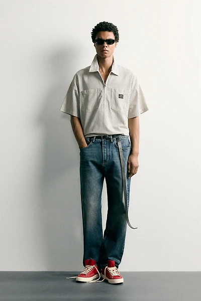 ZIP POLO SHIRT WITH POCKETS