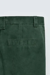 RELAXED FIT SUEDE LEATHER SHORTS