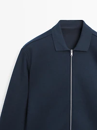 Zip-up jacket with collar detail