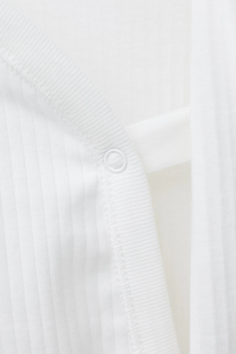 0-6 MONTHS/ THREE-PACK OF LONG-SLEEVE BODYSUITS WITH KIMONO COLLAR