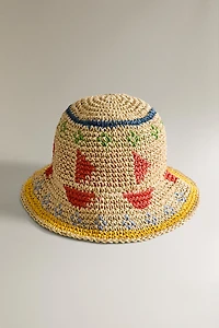 CHAPEAU DE PLAGE EN PAPIER IMPRIMÉ ENFANT