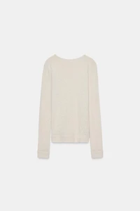 LONG SLEEVE T-SHIRT WITH LINEN