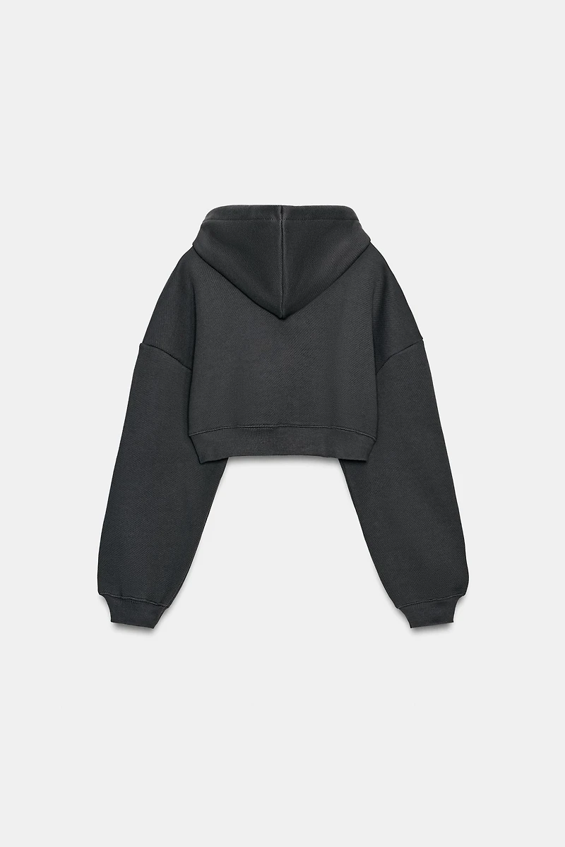 CROPPED HOODIE SWEATSHIRT