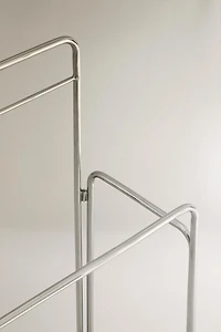 STEEL AND GLASS TOWEL RACK