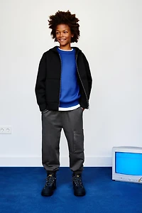 NEOPRENE-LOOK LABEL JACKET