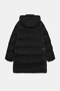 WINDPROOF RUBBERIZED FABRIC MIDI ANORAK
