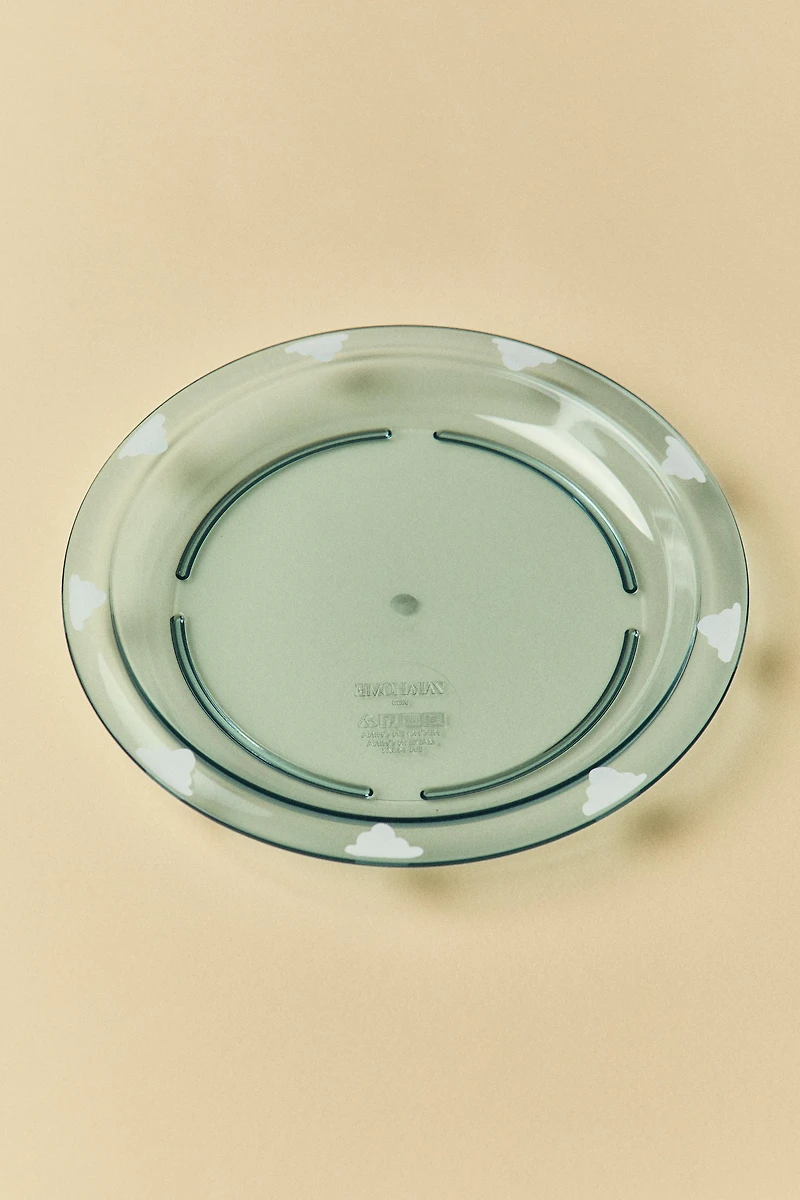 CHILDREN'S PLATE WITH A CLOUD BORDER