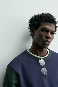 COLOR BLOCK CREWNECK SWEATSHIRT