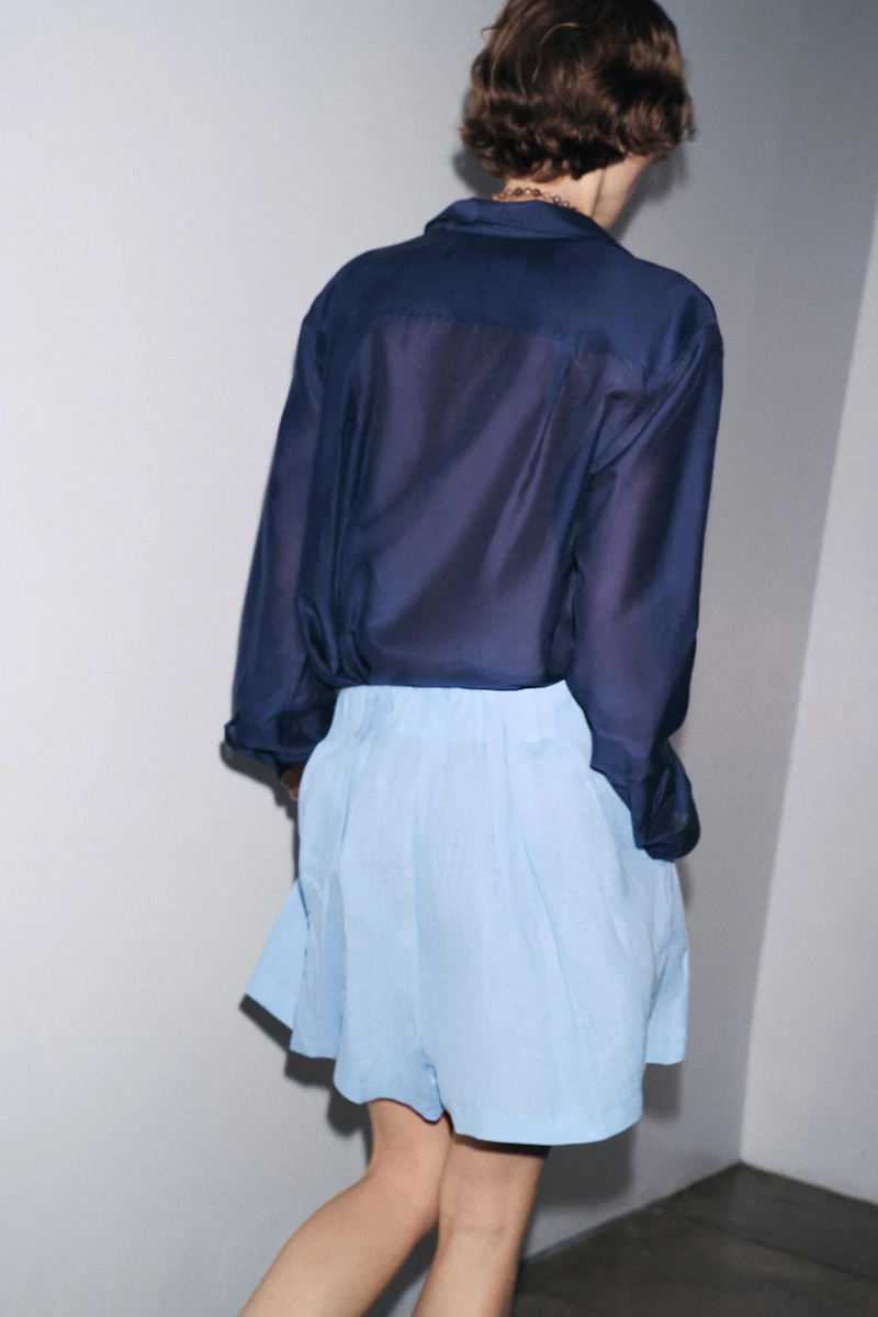 100% LINEN SHORTS ZW COLLECTION