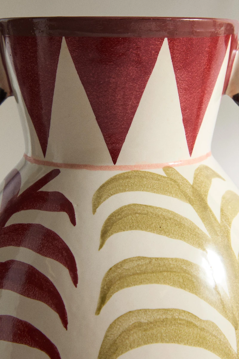 VASE CÉRAMIQUE À DEUX ANSES