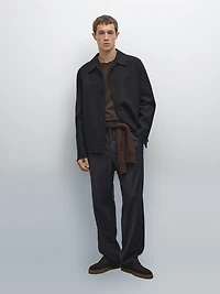 Double-layer wool jacket