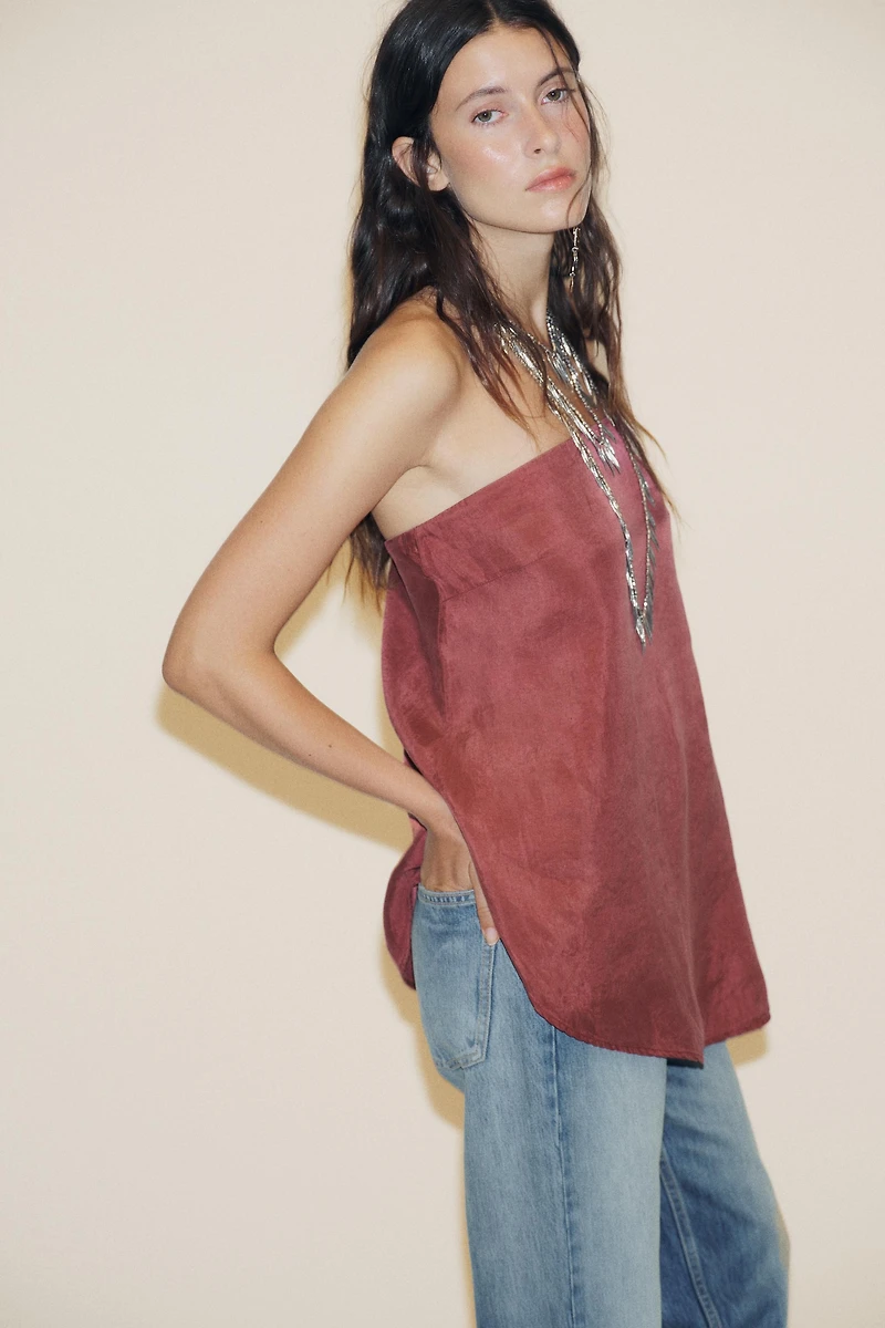 ASYMMETRIC BANDEAU TOP