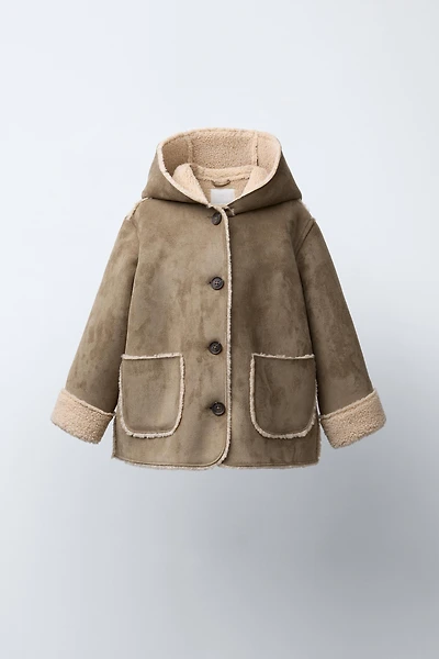 MANTEAU DOUBLE FACE EFFET MOUTON