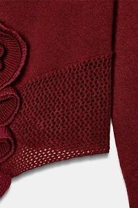 FLORAL TEXTURED KNIT JUMPER