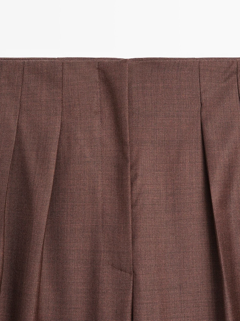 Pantalon à pinces 100 % laine