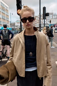 FAUX SUEDE JACKET