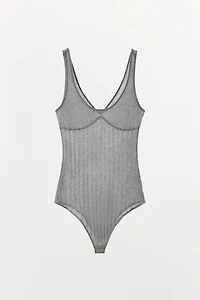 VISCOSE BLEND KNIT BODYSUIT