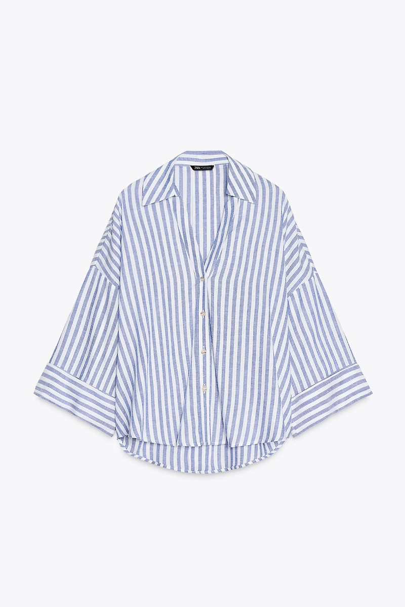 WIDE SLEEVE LINEN SHIRT