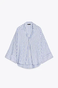 WIDE SLEEVE LINEN SHIRT