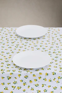 RESIN-COATED COTTON TABLECLOTH WITH LEMONS