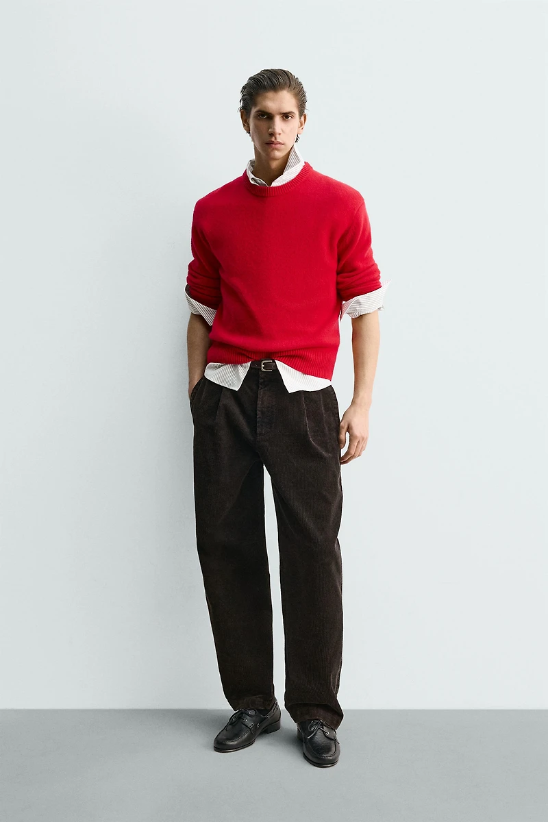 PANTALON RELAXED FIT EN VELOURS CÔTELÉ DÉLAVÉ ÉDITION LIMITÉE