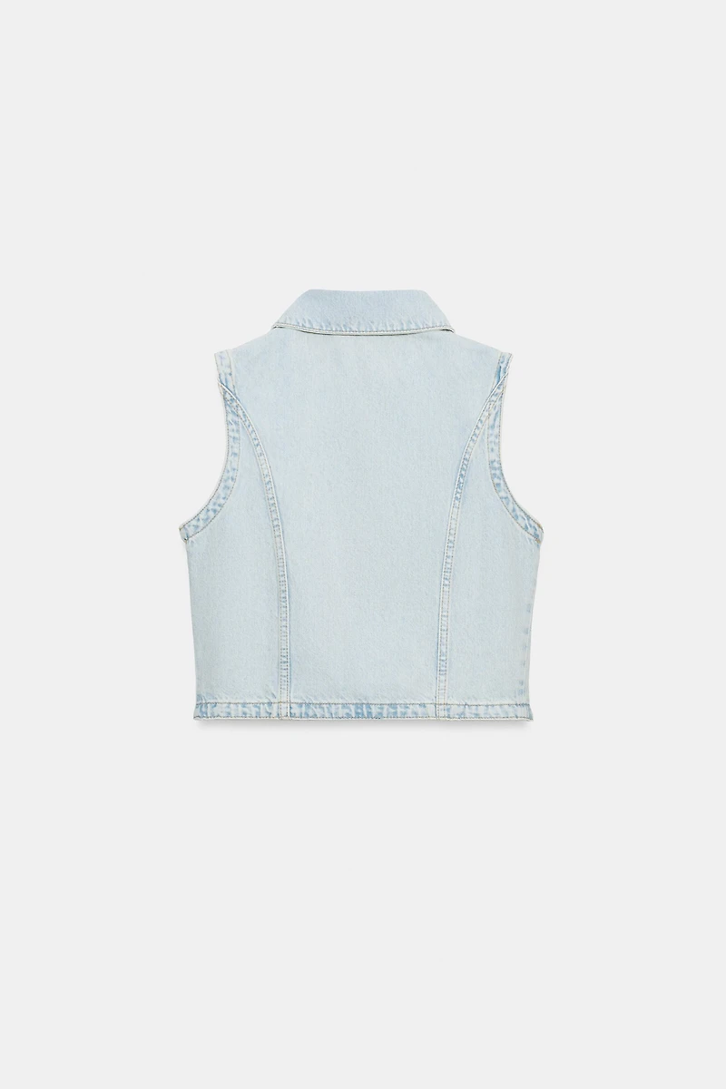 Z1975 DENIM DOUBLE-BREASTED VEST